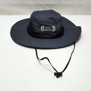 Lucky 7 USA Wide-Brim Bucket Hat Mesh Adjustable Cord Hiking Fishing Camping VGC